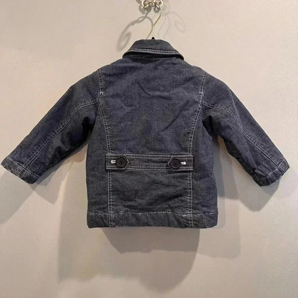 GAP denim - lined - double breasted jean jacket. Size 4 - Picture 2 of 5